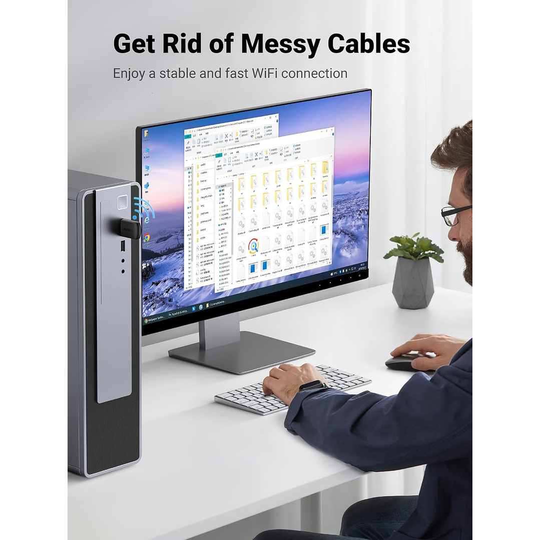 UGREEN Adaptador USB sem fio AC650 11ac de banda dupla 4