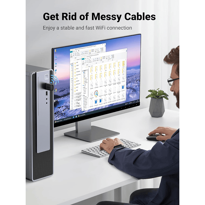 UGREEN Adaptador USB sem fio AC650 11ac de banda dupla 4