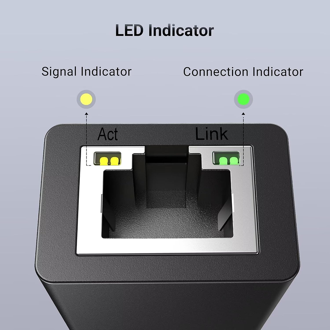UGREEN USB-A to Ethernet Adapter, 10/100 Mbps Network Adapter, RJ45 Wired LAN Internet Adapter 9