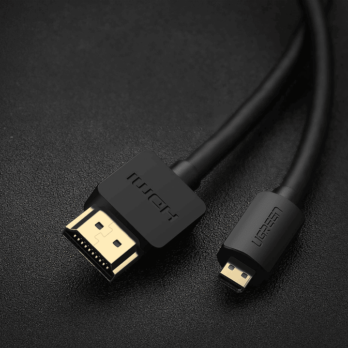 Cabo UGREEN HD127 HDMI para Micro HDMI 2.0 4K 3D 1M Preto 2