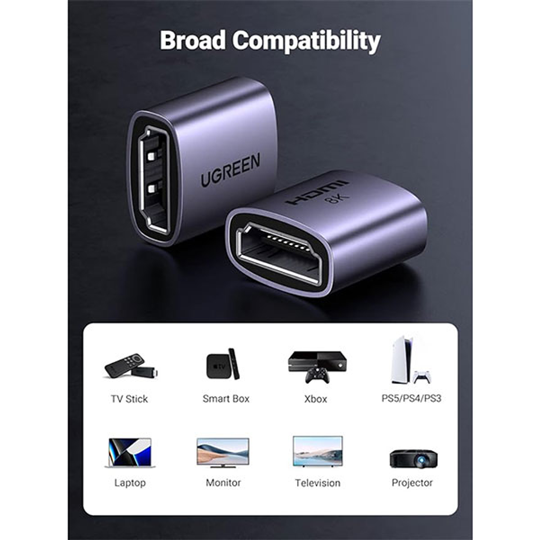 UGreen HD159 HDMI 8K Female to Female Adapter  2
