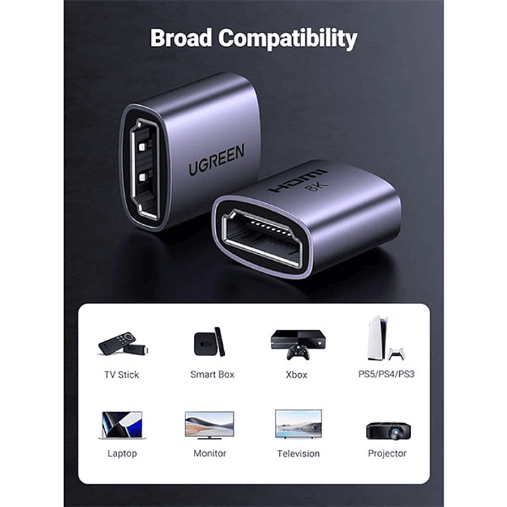 UGreen HD159 HDMI 8K Female to Female Adapter  2