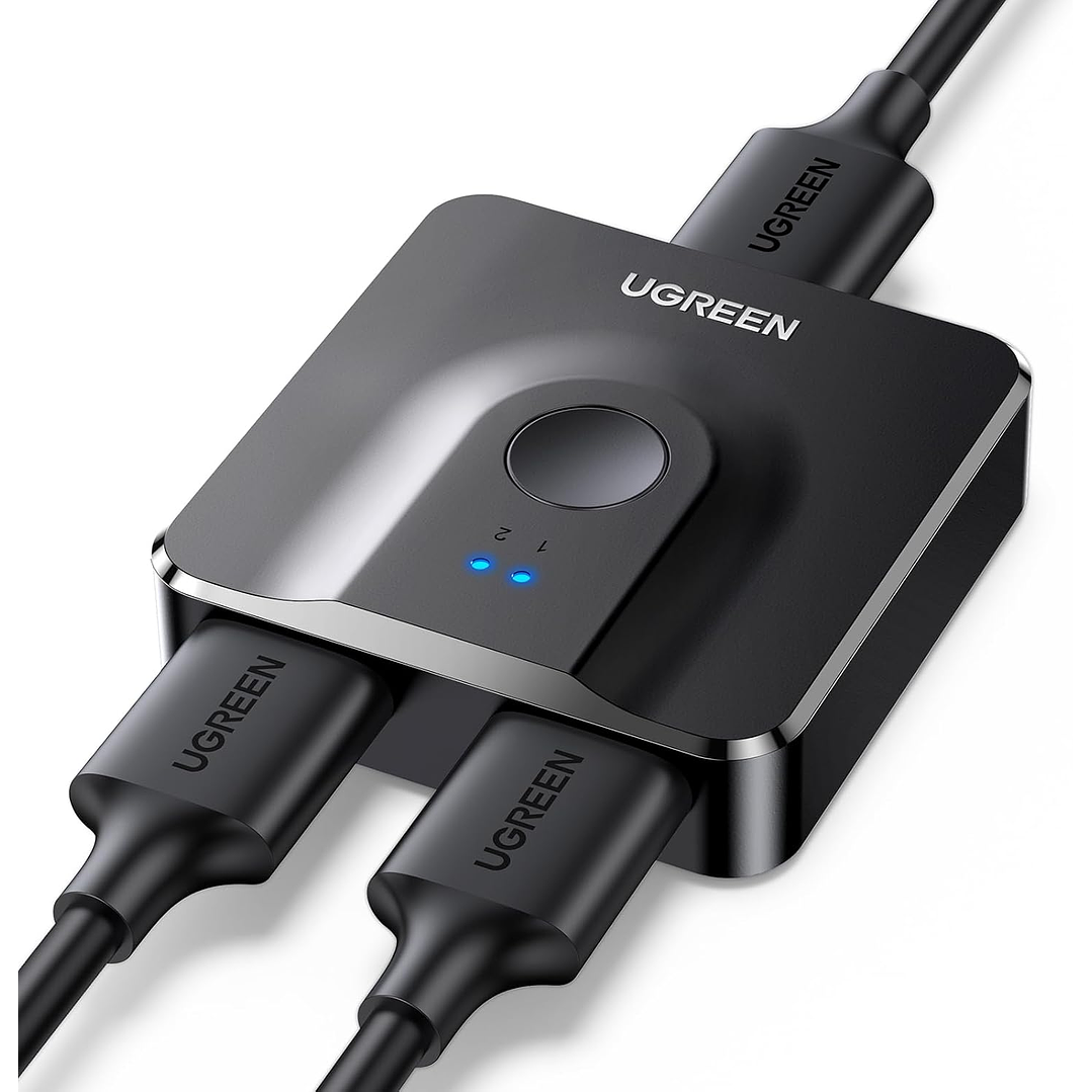UGREEN HDMI Switch 4K@60Hz, Bi-Directional HDMI Switcher 2 in 1 Out HDMI Splitter 1 Input 2 1