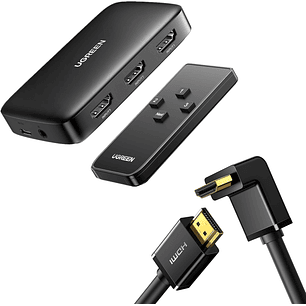 UGREEN HDMI Switch 3 in 1 Out 4K HDMI Switcher Splitter with Remote Control Support 4K 30Hz 3D HD 1080P 
