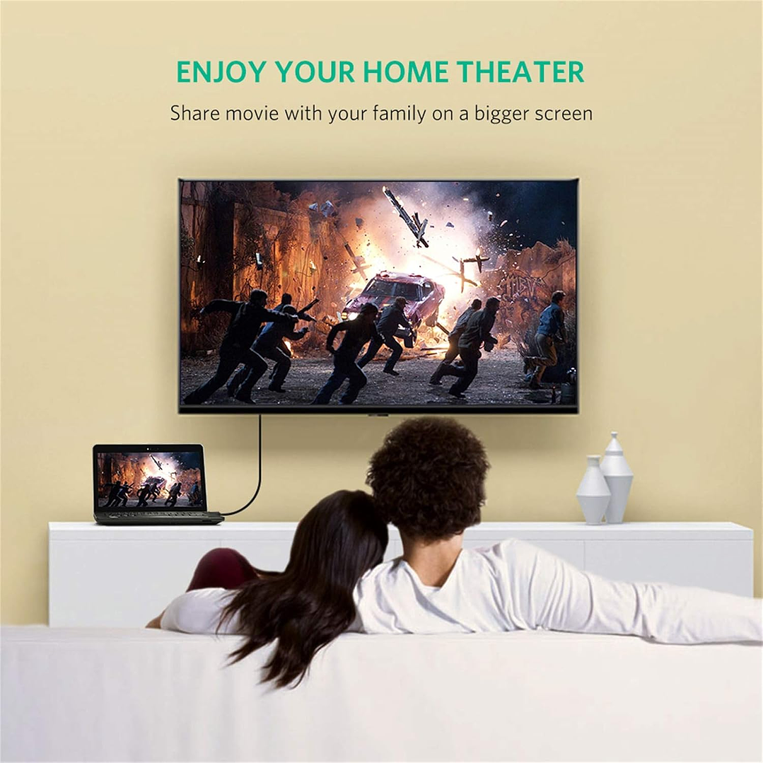 UGREEN Cabo DP Macho para Macho 1M (Preto) 2