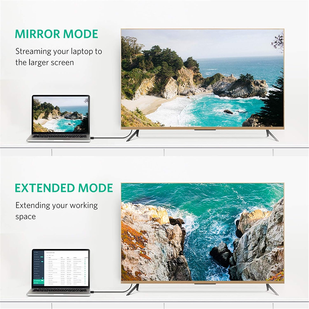 UGREEN Cabo DP Macho para Macho 1M (Preto) 7