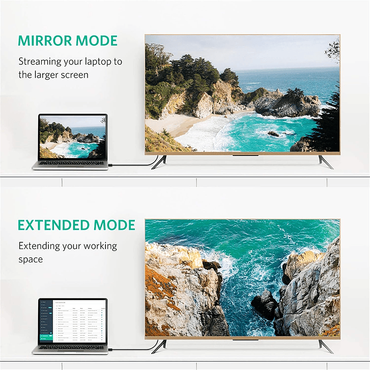 UGREEN Cabo DP Macho para Macho 1M (Preto) 7