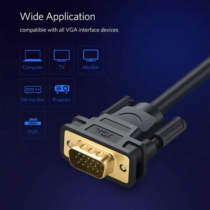 UGREEN Cabo VGA Macho para Macho 1,5 m  3