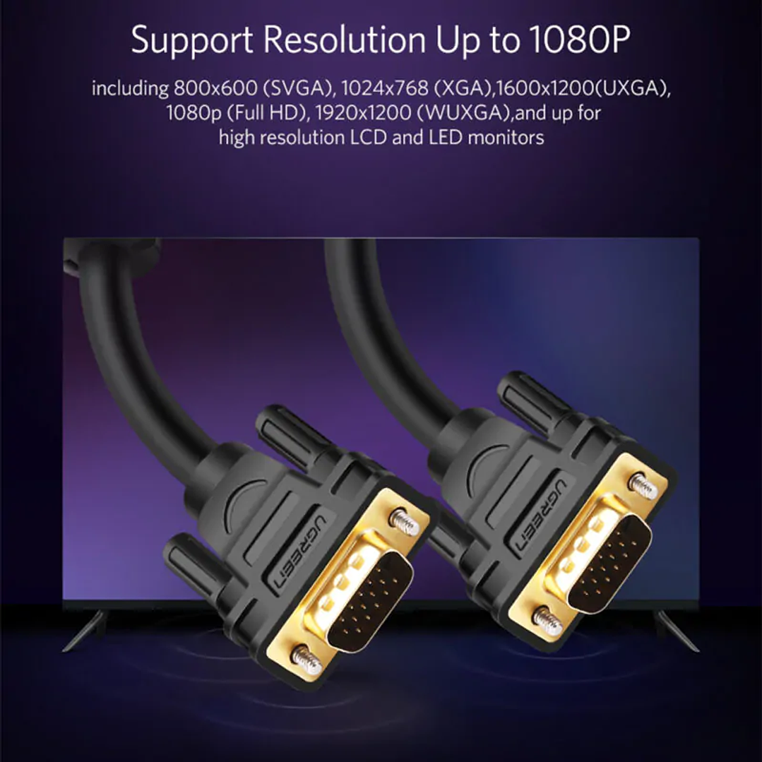UGREEN Cabo VGA Macho para Macho 1,5 m  4