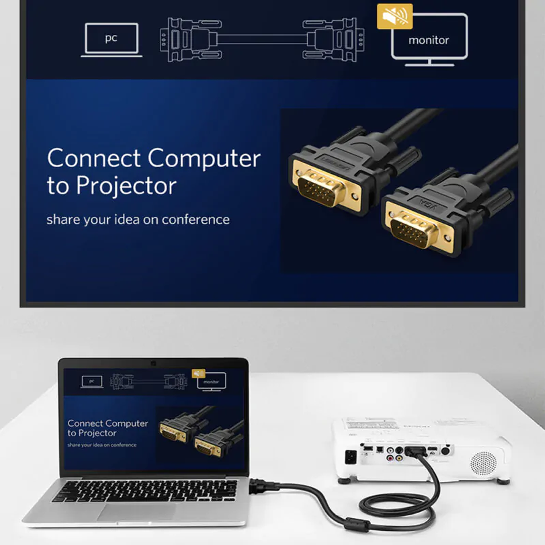 UGREEN Cabo VGA Macho para Macho 1,5 m  5
