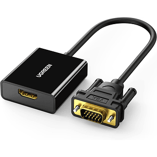 UGREEN VGA Male To HDMI Female Adapter With Audio & Power Supply 