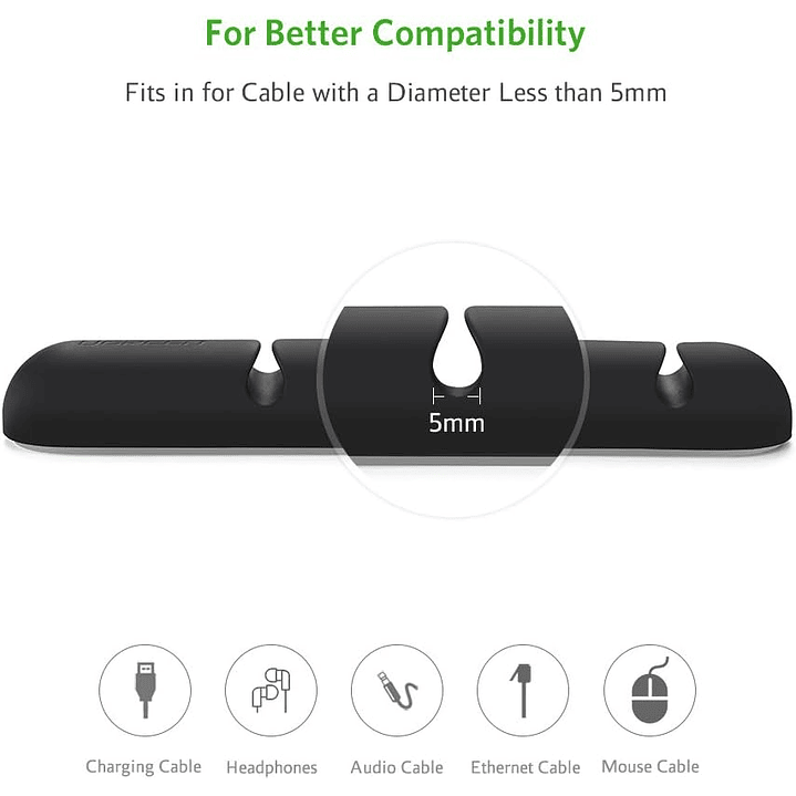 UGREEN Cable Organizer 2 Pack (Black) 3