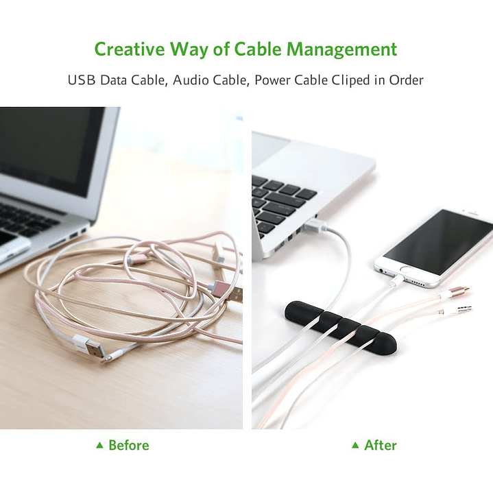 UGREEN Cable Organizer 2 Pack (Black) 5