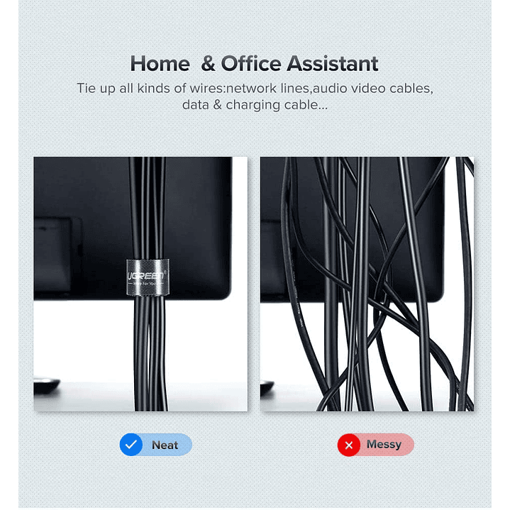 UGREEN Cable Organizer 2m (Black) 4