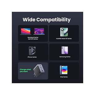 UGREEN Nexode S GaN Infinity 100W 1xUSB-A + 3xUSB-C Fast Charger 