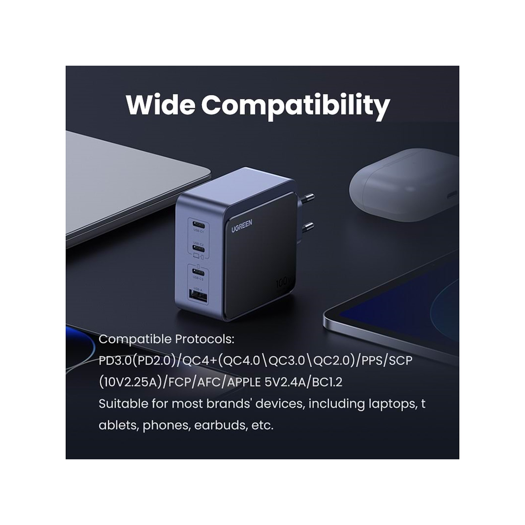 UGREEN Nexode S GaN Infinity 100W 1xUSB-A + 3xUSB-C Fast Charger  3