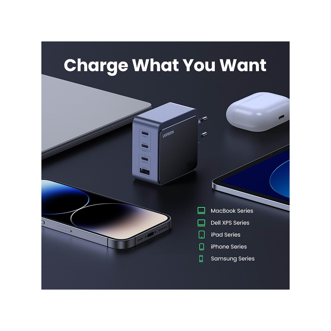 UGREEN Nexode S GaN Infinity 100W 1xUSB-A + 3xUSB-C Fast Charger  7