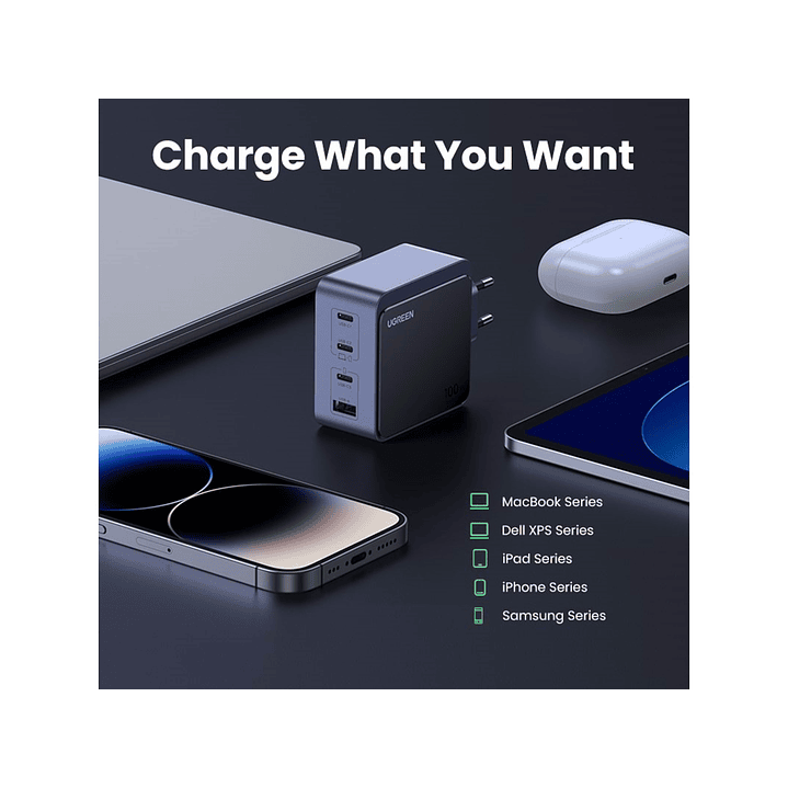 UGREEN Nexode S GaN Infinity 100W 1xUSB-A + 3xUSB-C Fast Charger  7