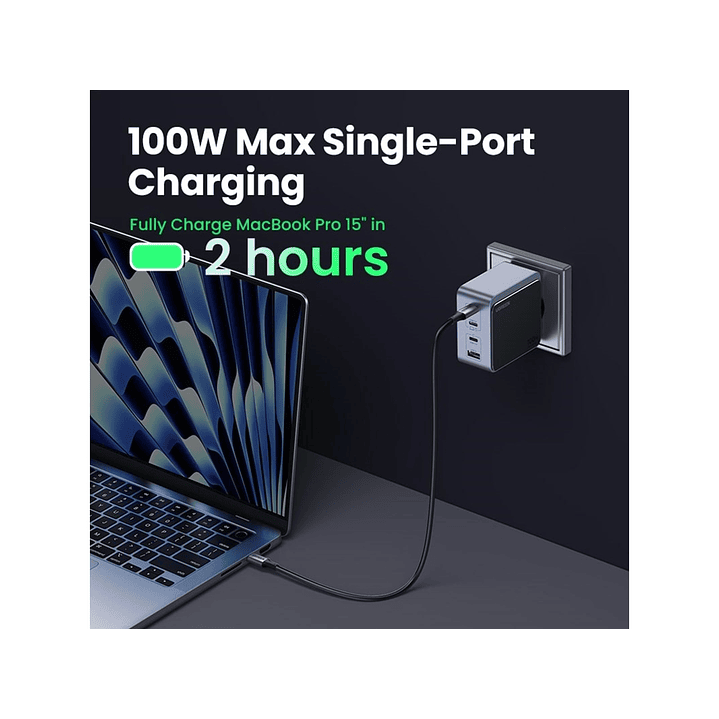 UGREEN Nexode S GaN Infinity 100W 1xUSB-A + 3xUSB-C Fast Charger  10