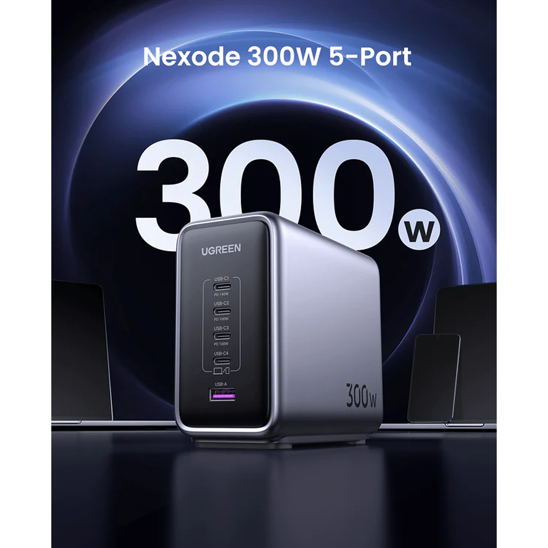 UGREEN Nexode 300W 5-Port GaN Fast Charger 2