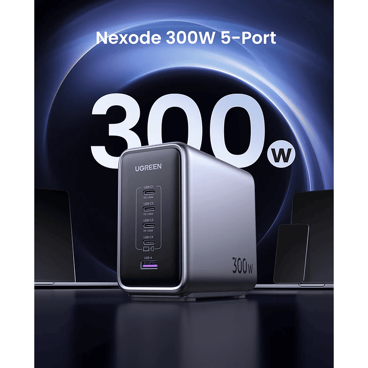 UGREEN Nexode 300W 5-Port GaN Fast Charger 2