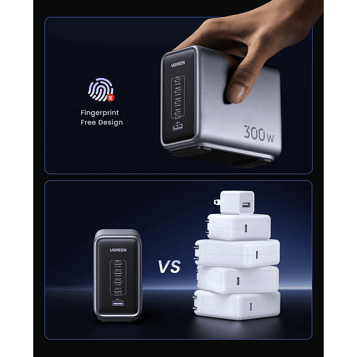 UGREEN Nexode 300W 5-Port GaN Fast Charger 9