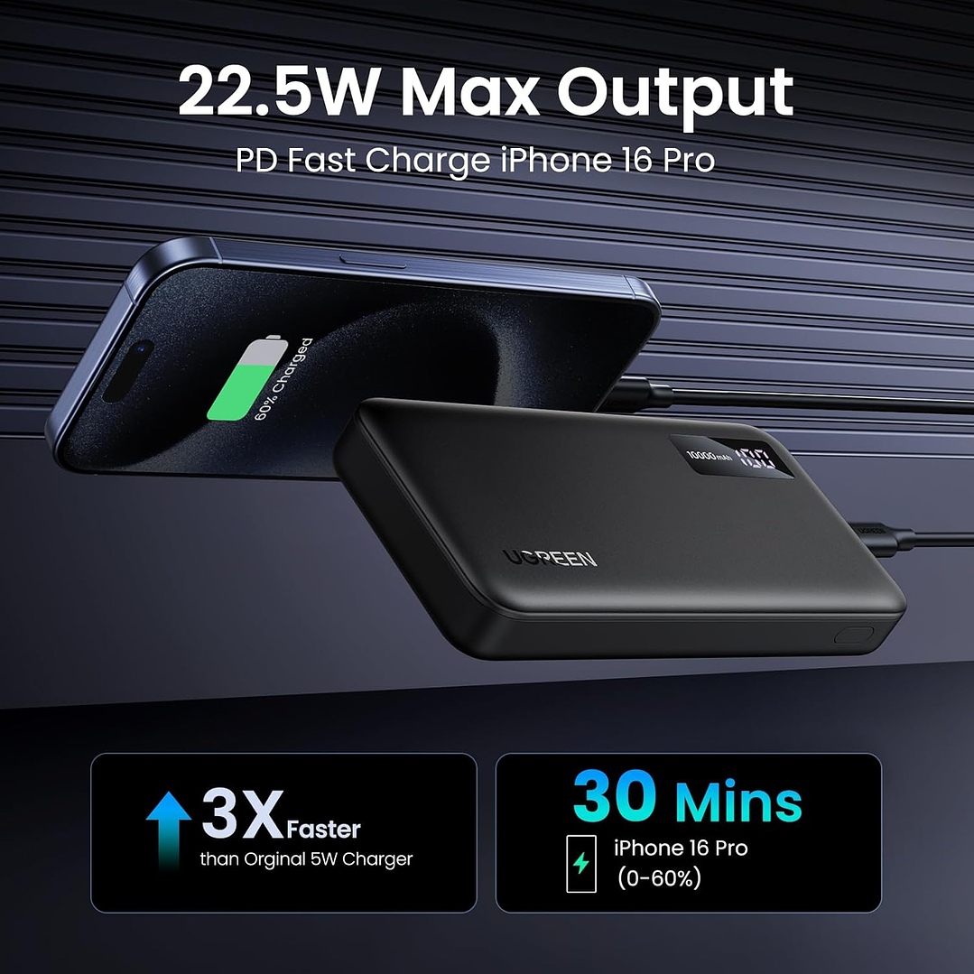 Ugreen - Power Bank Portátil 10000mAh -20W 7