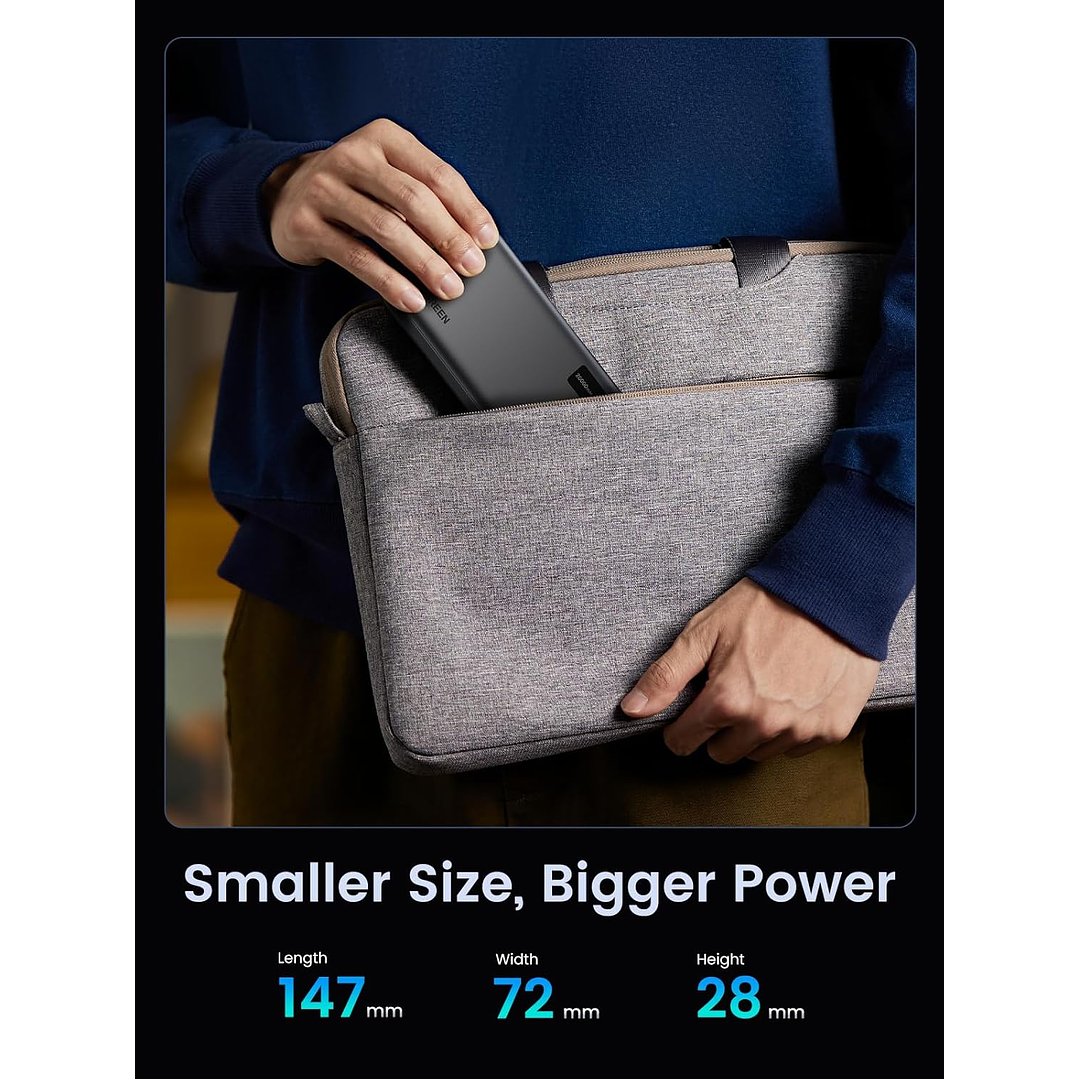 UGREEN Power Bank Portátil  20000mAh -22.5W PD 3.0 Fast Charging Battery 9