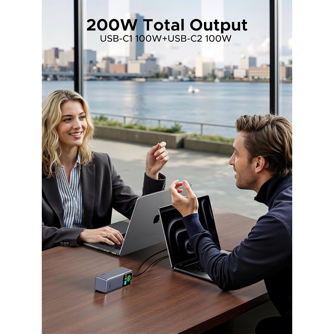 UGREEN Nexode Power Bank 25000mAh 200W with Smart Digital Display 8