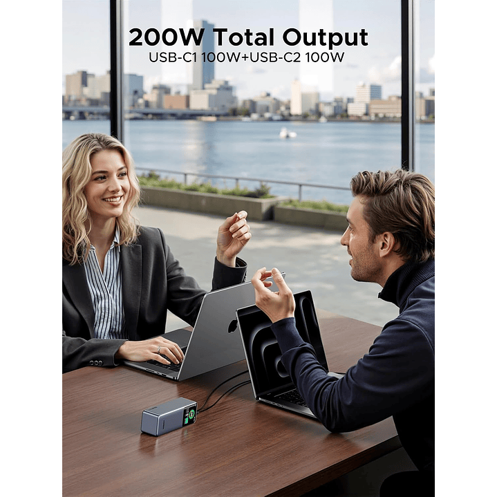 UGREEN Nexode Power Bank 25000mAh 200W with Smart Digital Display 8