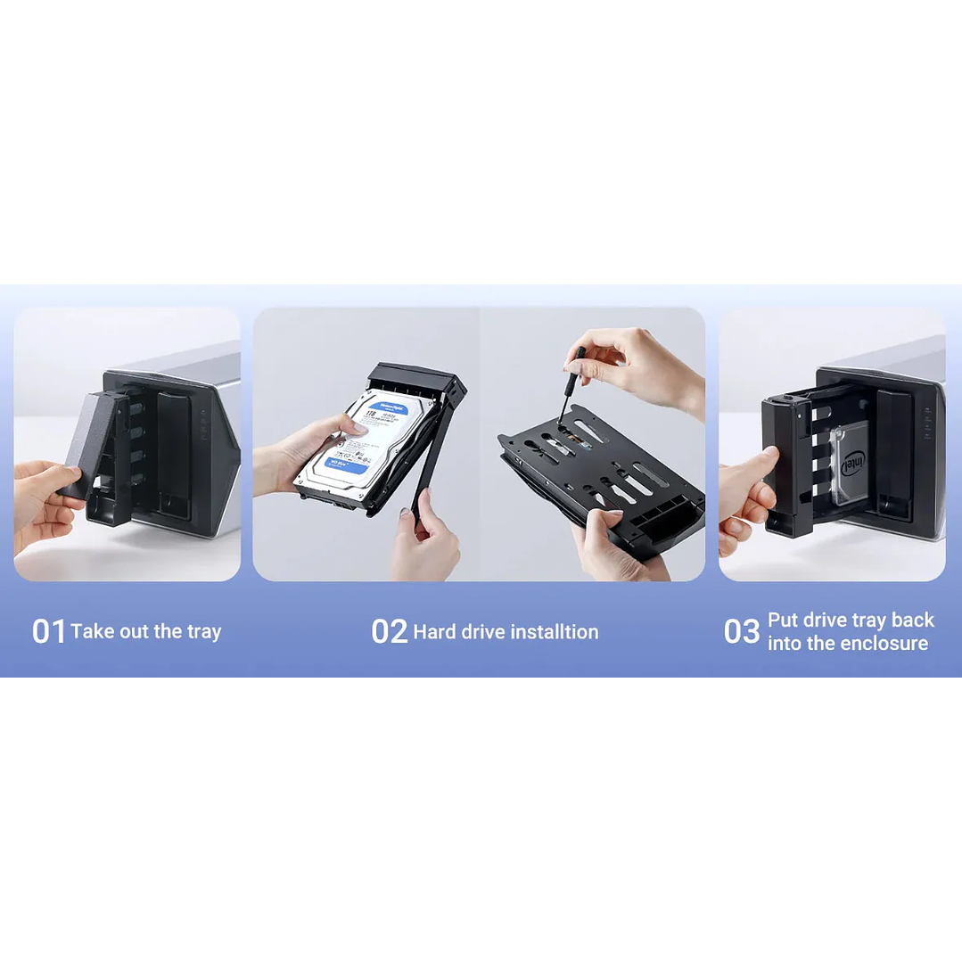 UGREEN Compartimento para Disco Rígido Raid de 2 Baias e 3,5'' 7