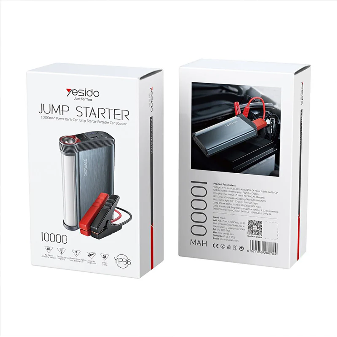 Yesido YP36 Jump Starter 10000mAH Power Bank Car 13
