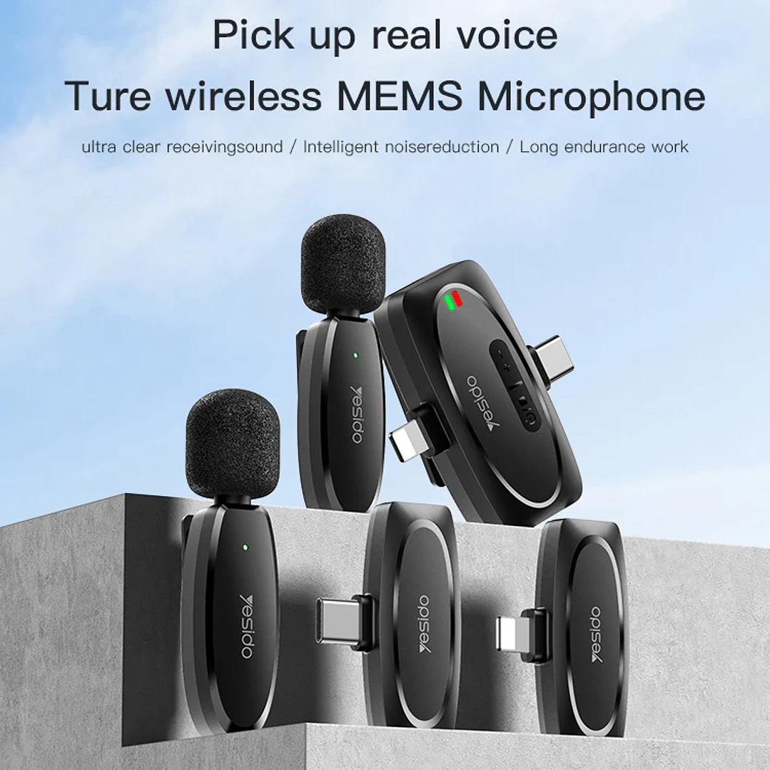 Yesido KR13 Double Wireless Microphone USB Type-C 2