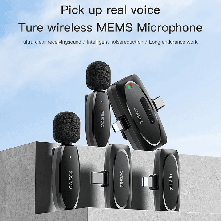 Yesido KR13 Double Wireless Microphone USB Type-C 2