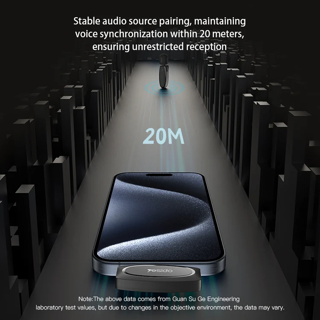 Yesido KR13 Double Wireless Microphone USB Type-C 10