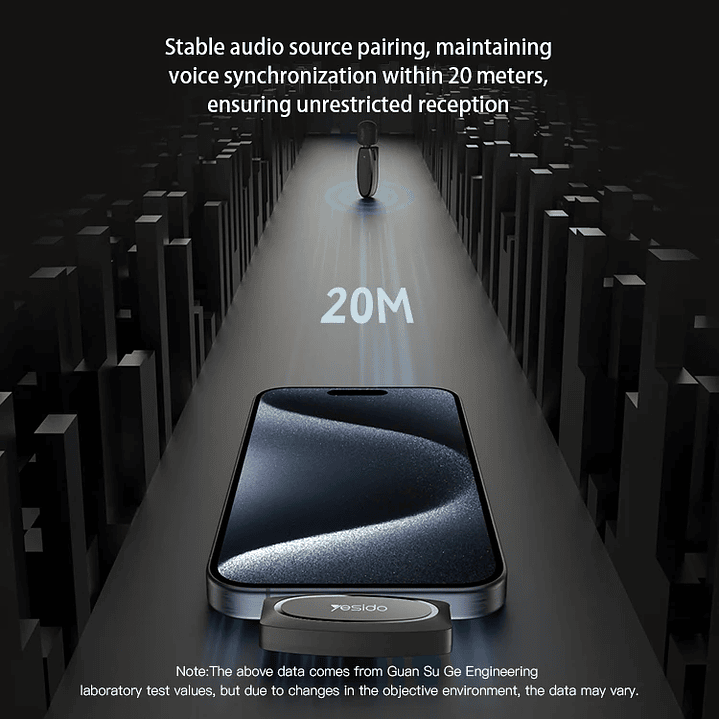 Yesido KR13 Double Wireless Microphone USB Type-C 10