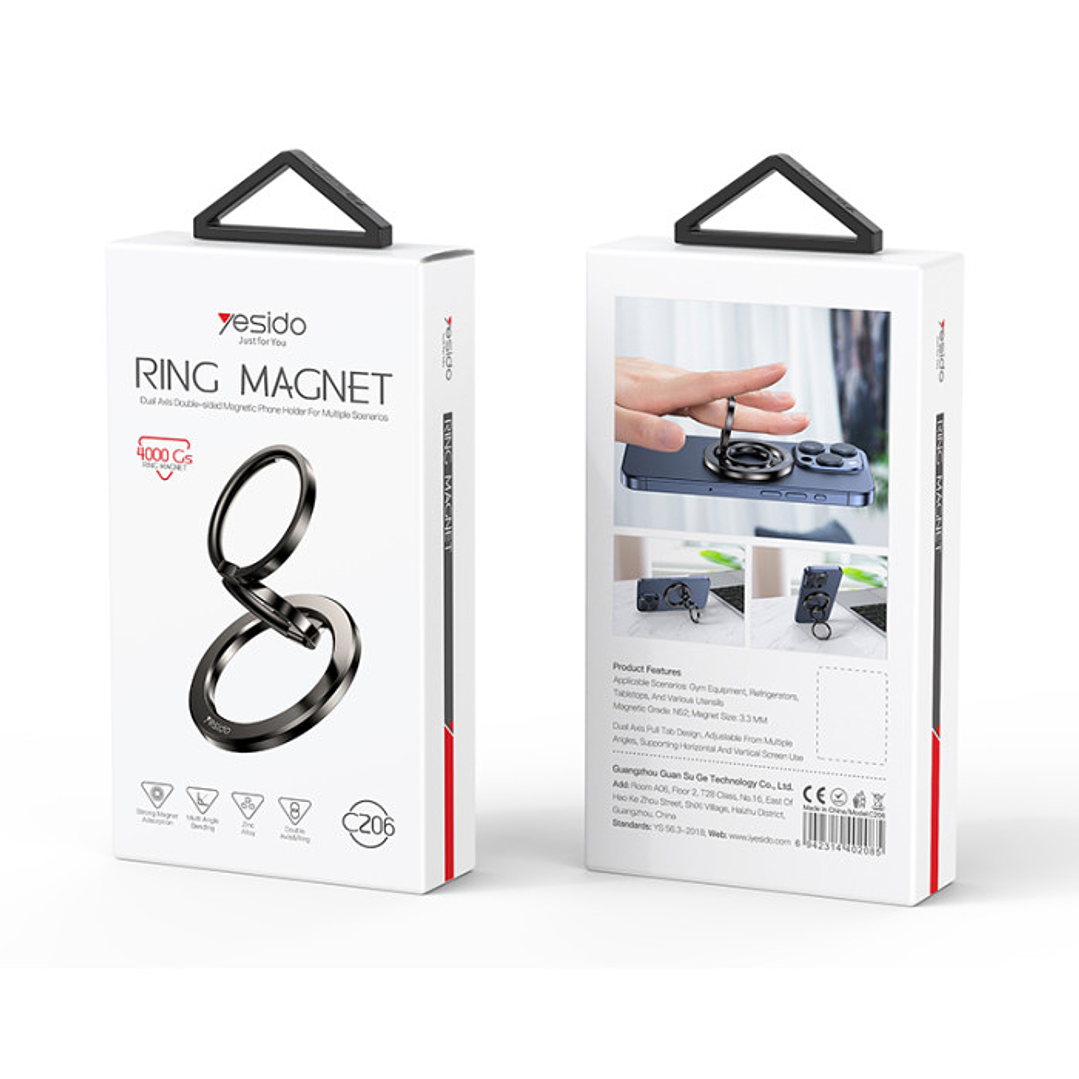 Yesido C206 Double Side Magnetic Ring Holder 2