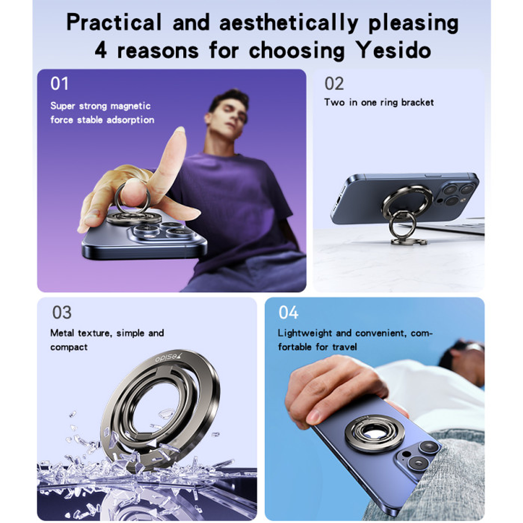 Yesido C206 Double Side Magnetic Ring Holder 5
