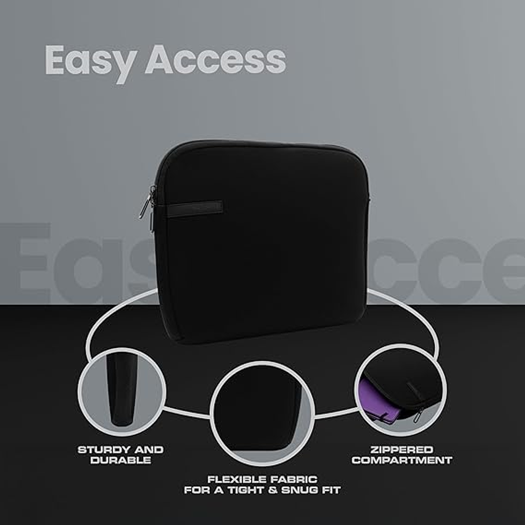 Volkano 13.3” Wrap Laptop Sleeve - Black 4