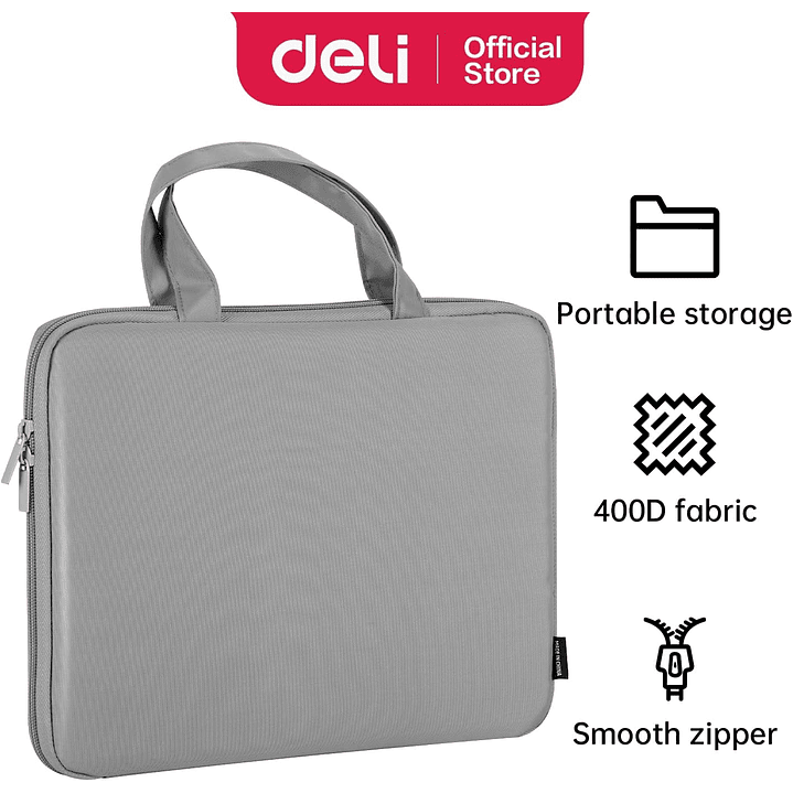 Deli 13” Laptop Sleeve Case - Grey 2