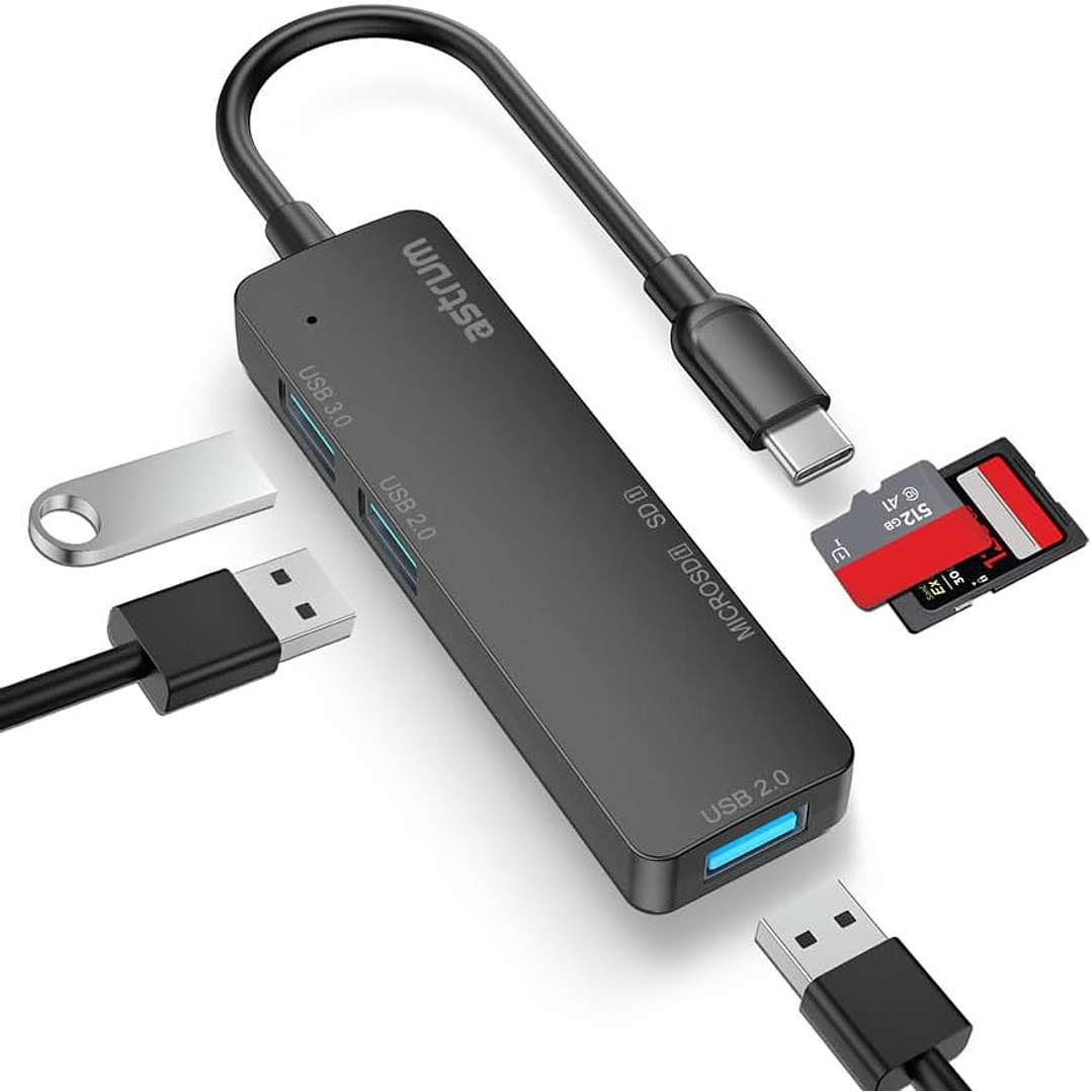 Astrum UH030 USB C to USB-A Multiport & Card Reader Hub  2
