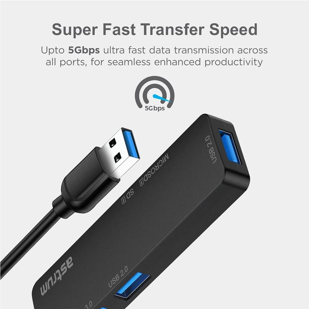 Astrum UH030 USB C to USB-A Multiport & Card Reader Hub  6