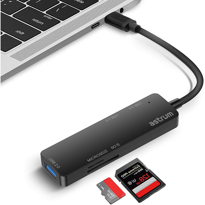 Astrum UH030 USB C to USB-A Multiport & Card Reader Hub  4