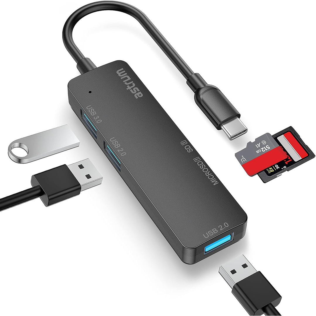 Astrum UH030 USB C to USB-A Multiport & Card Reader Hub  3