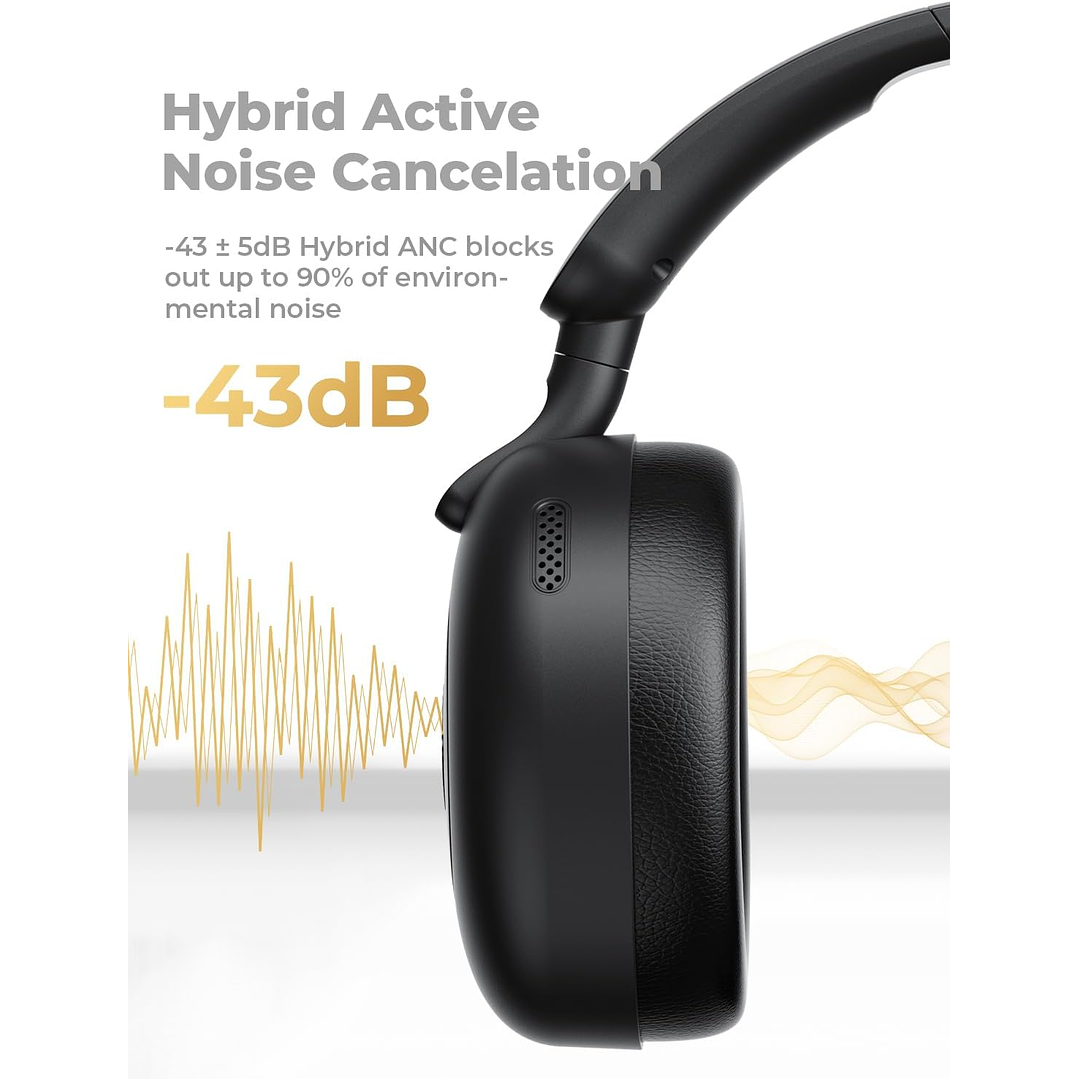 Havit H655BT Hybrid Active Noise Cancelling Wireless Headphones 6