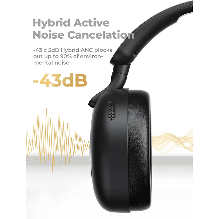 Havit H655BT Hybrid Active Noise Cancelling Wireless Headphones 6