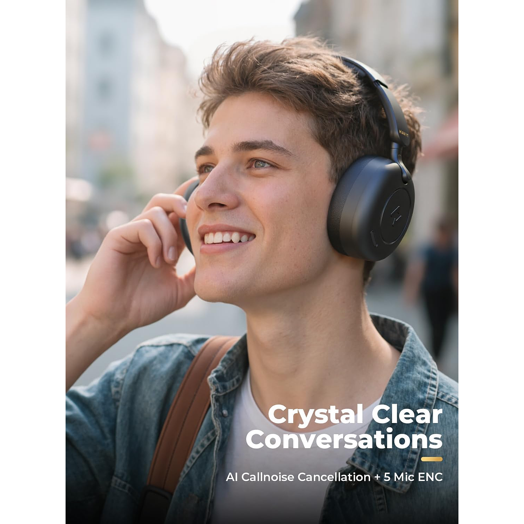 Havit H655BT Hybrid Active Noise Cancelling Wireless Headphones 4