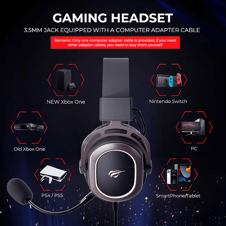 Havit H2008D Wired Gaming Headphones  2