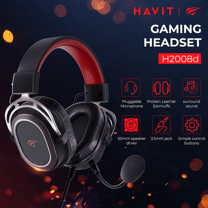 Havit H2008D Wired Gaming Headphones  5