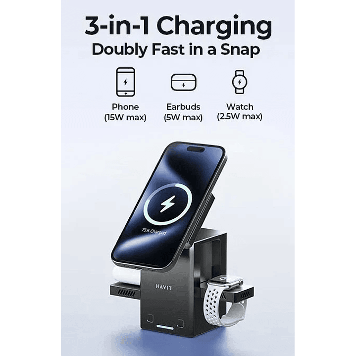Havit W3106 3-in-1 wireless Charger 2
